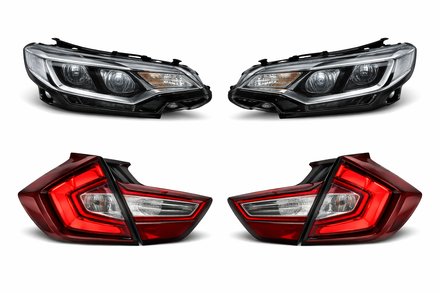 Headlights and tail lights